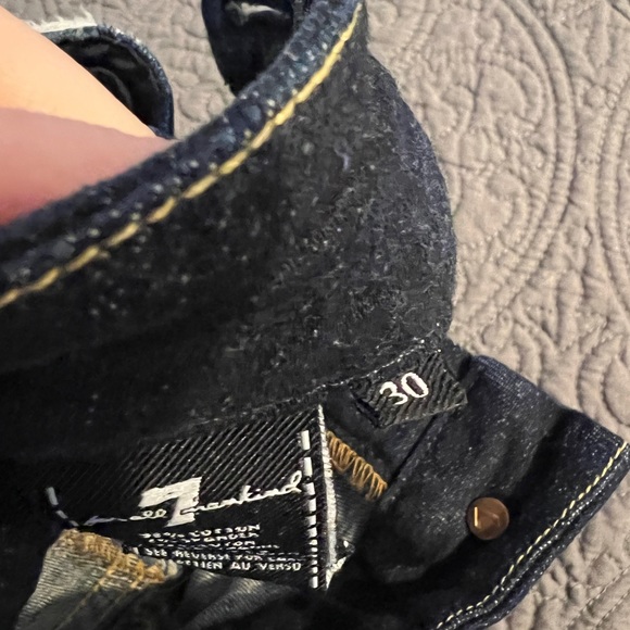 7 for all mankind NWOT distressed denim mini skirt - Picture 5 of 6